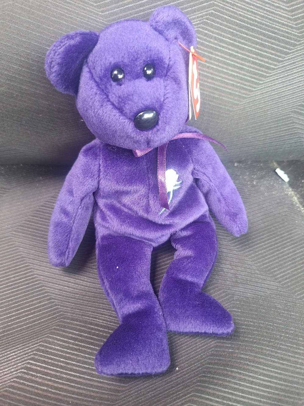 Ty Princess Diana Beanie.Bear with Ribbon
